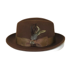 Men Bruno Capelo Hat Australian Wool Crushable Center Crease CHICAGO CH301 Brown - J.Valintin Men's Wear Legend - 3367