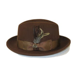 Men Bruno Capelo Hat Australian Wool Crushable Center Crease CHICAGO CH301 Brown - J.Valintin Men's Wear Legend - 3367