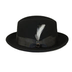 Men Bruno Capelo Hat Australian Wool Crushable Center Dent CHICAGO CH300 Black - J.Valintin Men's Wear Legend - CH300 - black - S