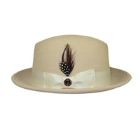 Men Bruno Capelo Hat Australian Wool Crushable Center Dent CHICAGO CH304 Bone - J.Valintin Men's Wear Legend - 98894