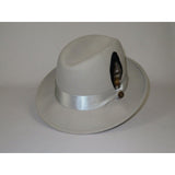 Men Bruno Capelo Hat Australian Wool Crushable Center Dent Florence FL523 Silver - J.Valintin Men's Wear Legend - FL523 - Silver - S