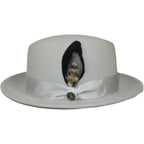 Men Bruno Capelo Hat Australian Wool Crushable Center Dent Florence FL523 Silver - J.Valintin Men's Wear Legend - FL523 - Silver - S
