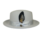 Men Bruno Capelo Hat Australian Wool Crushable Center Dent Florence FL523 Silver - J.Valintin Men's Wear Legend - FL523 - Silver - S