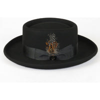 Men Bruno Capelo Hat Australian Wool Crushable Wide Brim GAMBLER GAM100 Black - J.Valintin Men's Wear Legend - Gam100 - Black - S