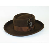 Men Bruno Capelo Hat Australian Wool Crushable Wide Brim GAMBLER GAM101 Brown - J.Valintin Men's Wear Legend - 24060