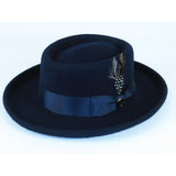 Men Bruno Capelo Hat Australian Wool Crushable Wide Brim GAMBLER GAM102 Navy - J.Valintin Men's Wear Legend - Gam102 - Navy - S