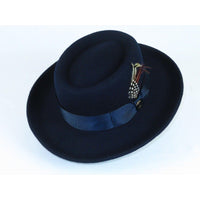 Men Bruno Capelo Hat Australian Wool Crushable Wide Brim GAMBLER GAM102 Navy - J.Valintin Men's Wear Legend - Gam102 - Navy - S