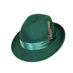 Men Bruno Capelo Hat Australian Wool soft Crushable Fedora Giovani Un115 Emerald - J.Valintin Men's Wear Legend - UN115 - Emrald - S