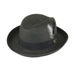 Men Bruno Capelo Summer Spring Soft Straw Style Hat Godfather GF200 Black - J.Valintin Men's Wear Legend - 94380