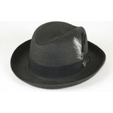 Men Bruno Capelo Summer Spring Soft Straw Style Hat Godfather GF200 Black - J.Valintin Men's Wear Legend - 94380