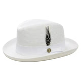 Men Bruno Capelo Summer Spring Soft Straw Style Hat Godfather GF201 White - J.Valintin Men's Wear Legend - GF201 - White - S