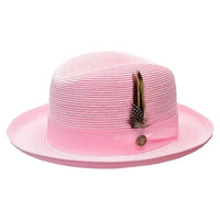 Men Bruno Capelo Summer Spring Soft Straw Style Hat Godfather GF210 Pink - J.Valintin Men's Wear Legend - GF210 - Pink - S