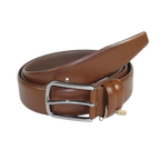 Men Cognac Genuine Leather Belt PIERO ROSSI Turkey Soft Full Grain #Cognac - A - J.Valintin Men's Wear Legend - 97224