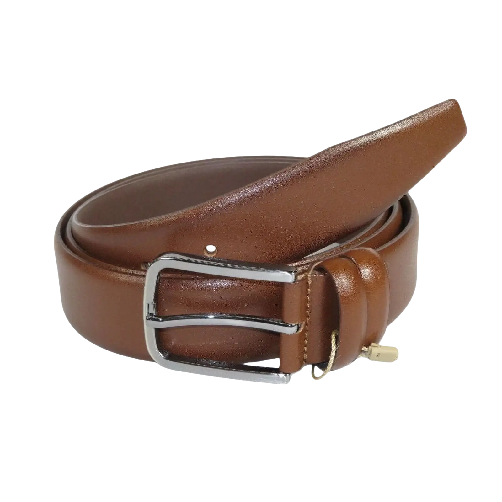 Men Cognac Genuine Leather Belt PIERO ROSSI Turkey Soft Full Grain #Cognac - A - J.Valintin Men's Wear Legend - 97224