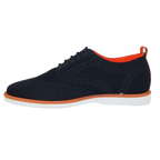 Men Comfort Casual Knit Fabric Wingtip Lace Sneaker Shoes #FRESHORT Navy Blue - J.Valintin Men's Wear Legend - 100916