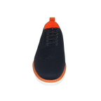 Men Comfort Casual Knit Fabric Wingtip Lace Sneaker Shoes #FRESHORT Navy Blue - J.Valintin Men's Wear Legend - 100916