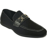 men Comfort Shoes AC CASUALS Upper Slip On Linen Fabric Texture 6816 Black New - J.Valintin Men's Wear Legend - 14913