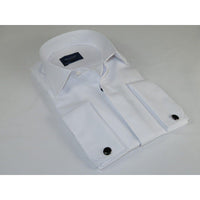 Men Cotton Blend Slim Shirt Manschett Turkey Hidden Button 4004 - 05 White Formal - J.Valintin Men's Wear Legend - 96940