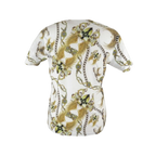 Men Crew T Shirt Makrom Turkey Medallion Chain Floral European 1217 - 420 White - J.Valintin Men's Wear Legend - 12513