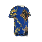 Men Crew T Shirt Makrom Turkey Medallion Chain Floral European 1217 - 421 Blue new - J.Valintin Men's Wear Legend - 12507