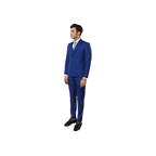 Men Double Breasted Suit WESSI by J.VALINTIN Extra Slim Fit JV5 Royal Blue New - J.Valintin Men's Wear Legend - 16536