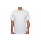 Men dress up Tshirt  Log in uomo Crew Neck Corded Short Sleeves 218 White