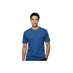 Men Dressy T-Shirt  Log-In Uomo Crew Neck Silky Short Sleeves 218 Royal blue