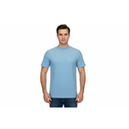 Men Dressy T-Shirt  LOG-IN UOMO Soft Crew Neck Corded Short Sleeves 218 Sky Blue