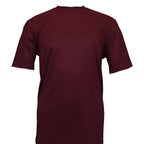 Men Dressy T - Shirt Log - In Uomo Soft Crew Neck Silky Short Sleeves 218 Burgundy - J.Valintin Men's Wear Legend - 22803