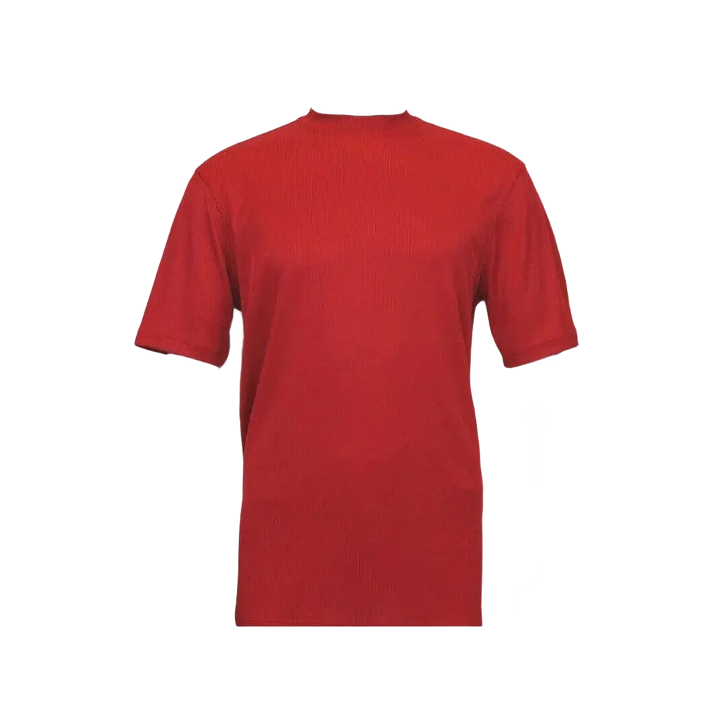 Men Dressy T - Shirt Log - In Uomo Soft Crew Neck Silky Short Sleeves 218 Red - J.Valintin Men's Wear Legend - 2199