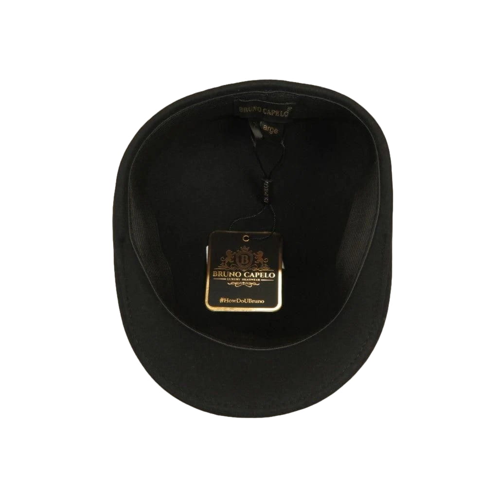 Men Fashion Classic Flannel Wool Ascot Ivy Hat Bruno Capelo Tyson TY100 Black - J.Valintin Men's Wear Legend - TY100 - Black - S