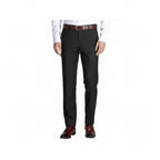 Men Flat Front Suit Separate Pants Slim Fit Soft light Weight Slacks 201 - 1 Black - J.Valintin Men's Wear Legend - 97692