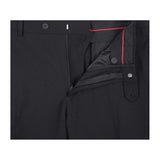 Men Flat Front Suit Separate Pants Slim Fit Soft light Weight Slacks 201 - 1 Black - J.Valintin Men's Wear Legend - 97692