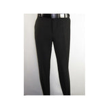 Men Flat Front Suit Separate Pants Slim Fit Soft light Weight Slacks 201 - 1 Black - J.Valintin Men's Wear Legend - 97692