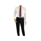Men Flat Front Suit Separate Pants Slim Fit Soft light Weight Slacks 201 - 1 Black - J.Valintin Men's Wear Legend - 97692