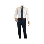 Men Flat Front Suit Separate Pants Slim Fit Soft light Weight Slacks 201 - 19 Navy - J.Valintin Men's Wear Legend - 97700