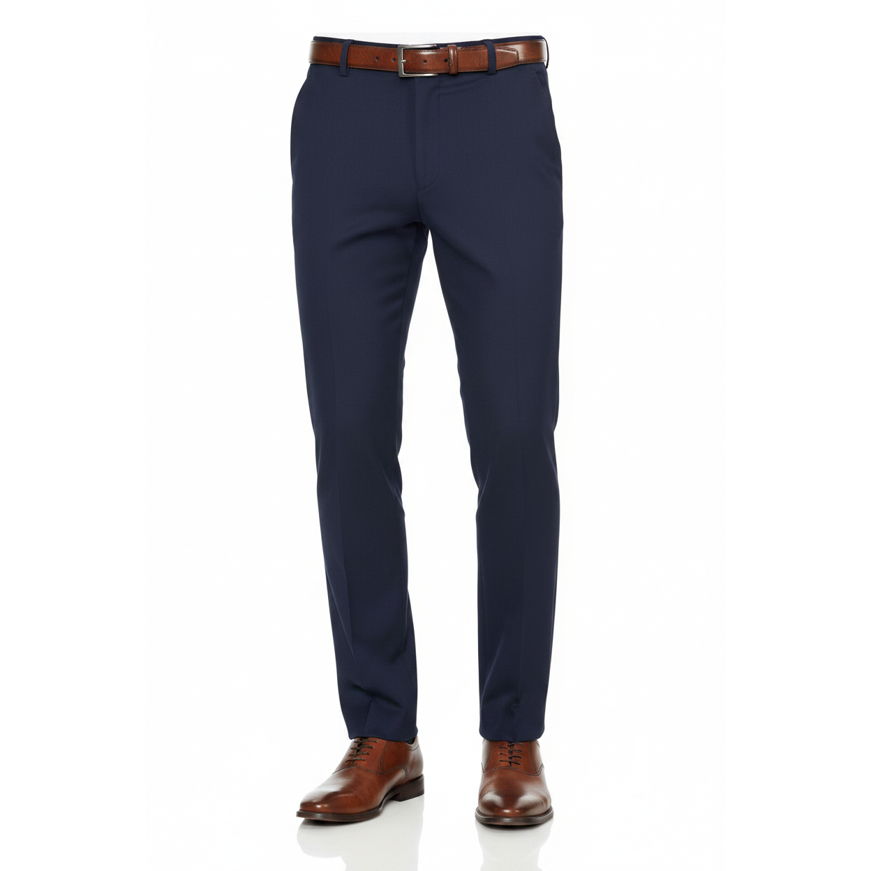 Men Renoir Flat Front Suit Separate Pants Slim Fit Soft Feel Slacks 201-19 Navy