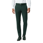 Men Renoir Flat Front Suit Separate Pants Slim Fit Soft Feel Slacks 201-9 Green