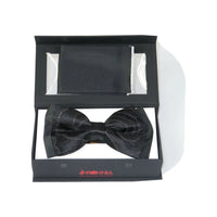 Men Formal Award Bow Tie Hankie Insomnia by Manzini Floral MZS303 Black Gold - J.Valintin Men's Wear Legend - 6904