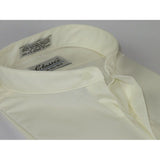 Men Formal pastor shirt Classix Banded Collar less Hidden Button Front M08 Ivory - J.Valintin Men's Wear Legend - 20095