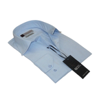 Men Franco Gilberto Shirt Twill Cotton Blend Spread Collar Turkey 5566 - 418 blue - J.Valintin Men's Wear Legend - 13999