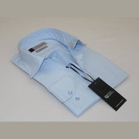 Men Franco Gilberto Shirt Twill Cotton Blend Spread Collar Turkey 5566 - 418 blue - J.Valintin Men's Wear Legend - 13999