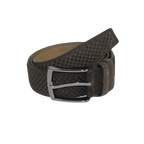 Men Genuine Basket weave Suede Soft Leather Belt PIERO ROSSI Turkey #1002 Brown - J.Valintin Men's Wear Legend - 97260