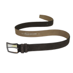 Men Genuine Basket weave Suede Soft Leather Belt PIERO ROSSI Turkey #1002 Brown - J.Valintin Men's Wear Legend - 97260