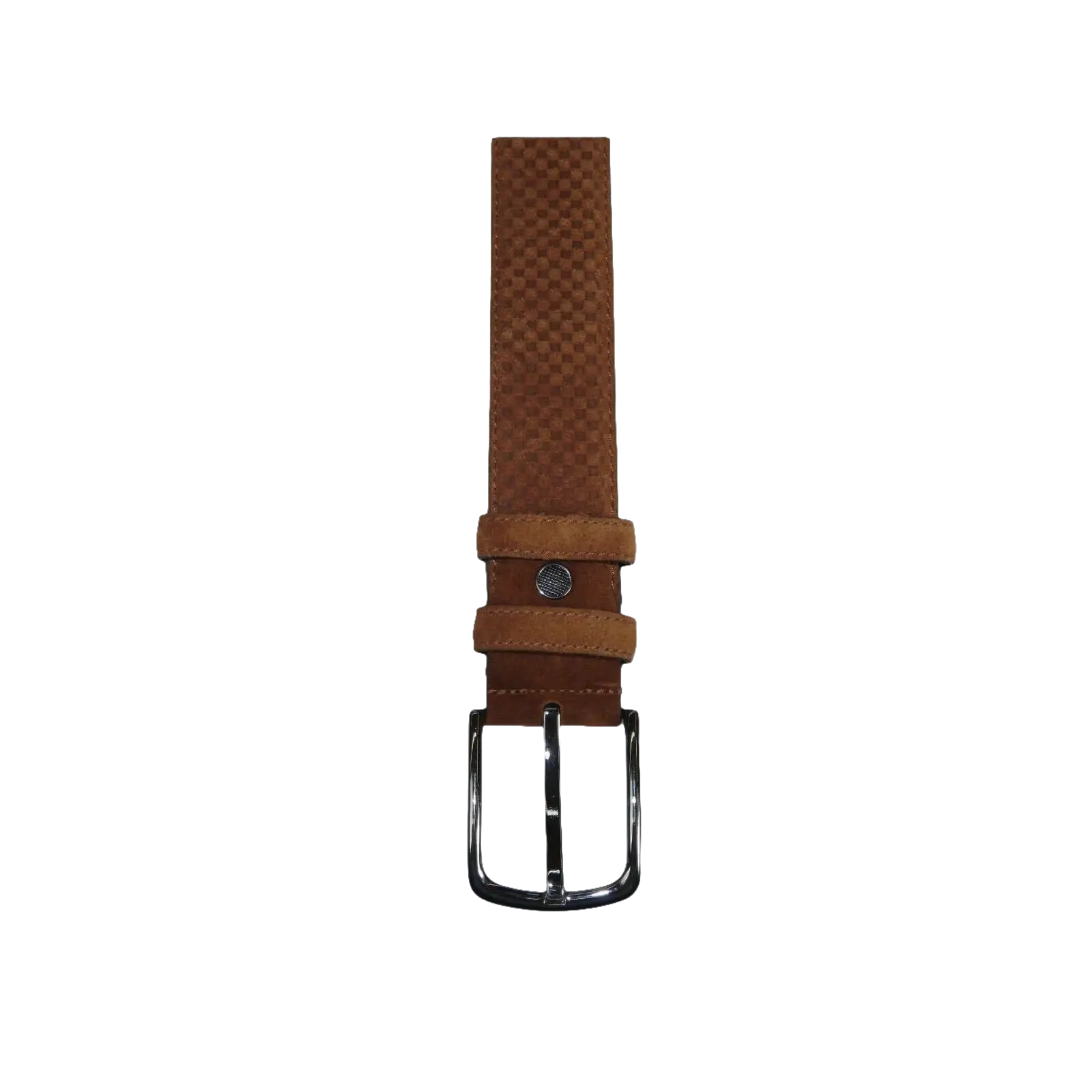 Men Genuine Basket weave Suede Soft Leather Belt PIERO ROSSI Turkey #1002 Cognac - J.Valintin Men's Wear Legend - 97254