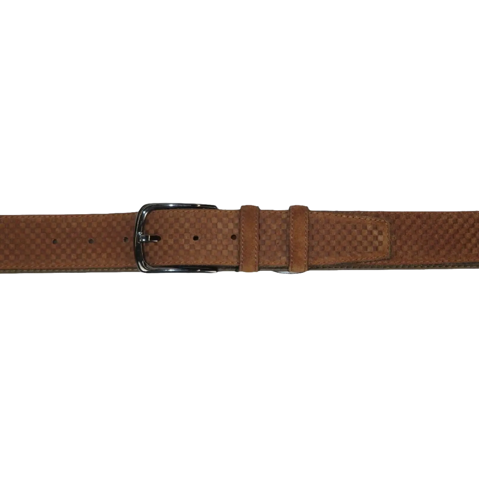 Men Genuine Basket weave Suede Soft Leather Belt PIERO ROSSI Turkey #1002 Cognac - J.Valintin Men's Wear Legend - 97254