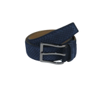 Men Genuine Basket weave Suede Soft Leather Belt PIERO ROSSI Turkey # 1002 Navy - J.Valintin Men's Wear Legend - 97276