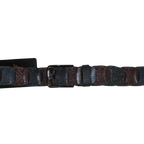 Men Genuine Leather Belt PIERO ROSSI Turkey Croc print Hand Stitch 69 Brown navy - J.Valintin Men's Wear Legend - 97491