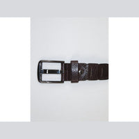 Men Genuine Leather Belt PIERO ROSSI Turkey Crocodile print Hand Stitch 69 Brown - J.Valintin Men's Wear Legend - 97479