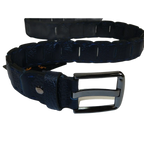 Men Genuine Leather Belt PIERO ROSSI Turkey Crocodile print Hand Stitch #69 navy - J.Valintin Men's Wear Legend - 97485